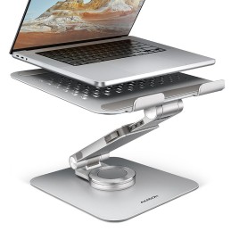 AXAGON STND-LR Alumínium állvány 360°-os forgatással 17,3" laptopokhoz Állítható magasság és szög