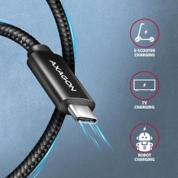 AXAGON BUCM4X-CM05AB NEWGEN USB-C  USB-C 4 Gen 3x2 Cable 0,5m Black