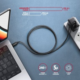 AXAGON BUCM2-CM15AB CHARGE USB-C  USB-C Cable 1,5m Black