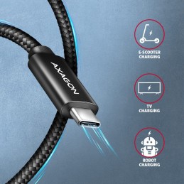AXAGON BUCM2-CM15AB CHARGE USB-C  USB-C Cable 1,5m Black