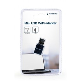 Gembird WNP-UA300-01 Mini USB WiFi adapter 300 Mbps Black