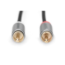 Digitus DB-510330-010-S Audio adapter cable, 3.5 mm stereo jack to RCA 1m Black