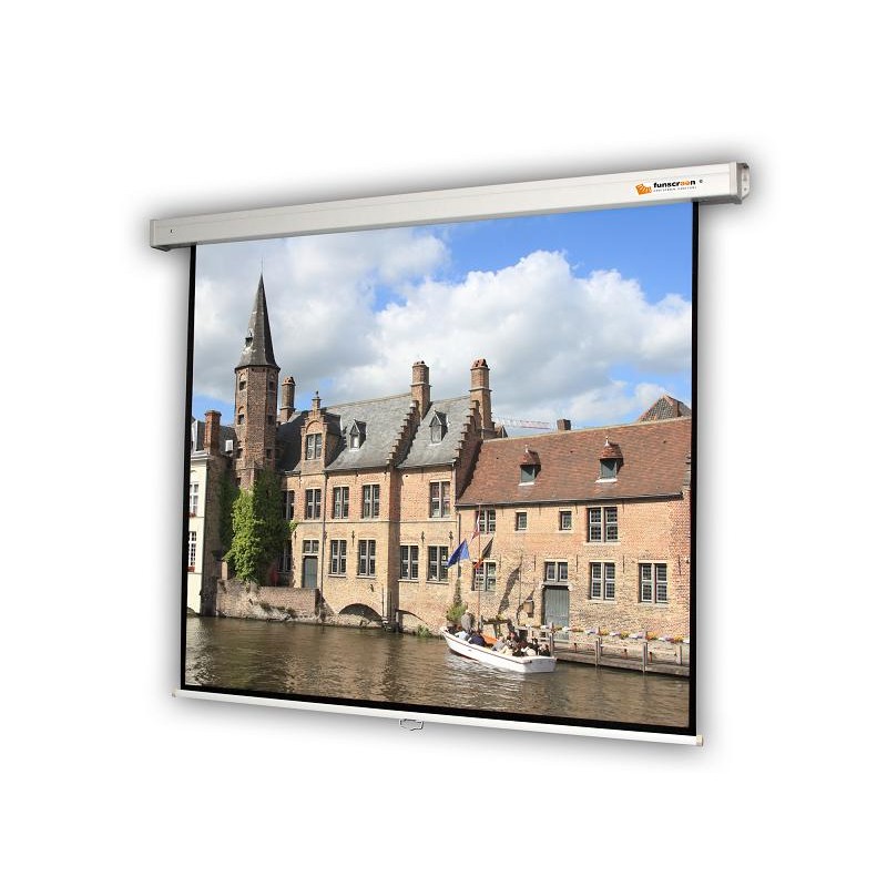 Funscreen Matt White Rollo 160x160 cm Format 1:1 +Acél Tok White