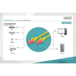 Digitus CAT6 U-UTP Patch Cable 0,5m Yellow
