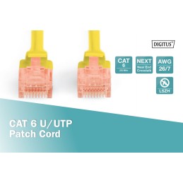 Digitus CAT6 U-UTP Patch Cable 0,5m Yellow