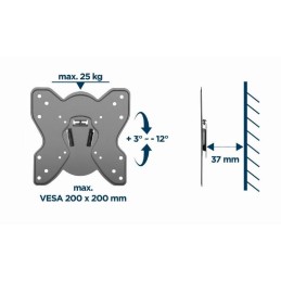 Gembird WM-42T-03 Tilt TV Wall Mount 23”-42” Black