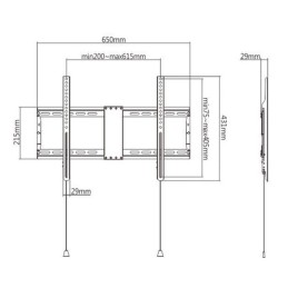 Gembird WM-80F-01 Fixed TV Wall Mount 37"-80" Black