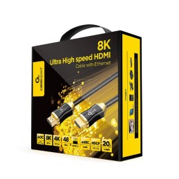 Gembird CCBP-HDMI8K-AOC-20M Active Optical (AOC) Ultra High speed HDMI cable with Ethernet AOC Premium Series 20m Black