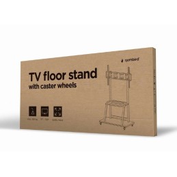 Gembird TVS-100F-01 TV floor stand with caster wheels 37"-100" Black