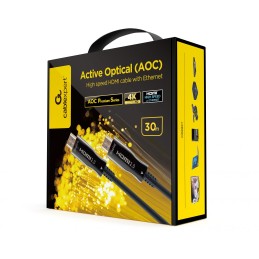 Gembird CCBP-HDMI-AOC-30M-02 Active Optical AOC High speed HDMI cable with Ethernet AOC Premium Series 30m Black