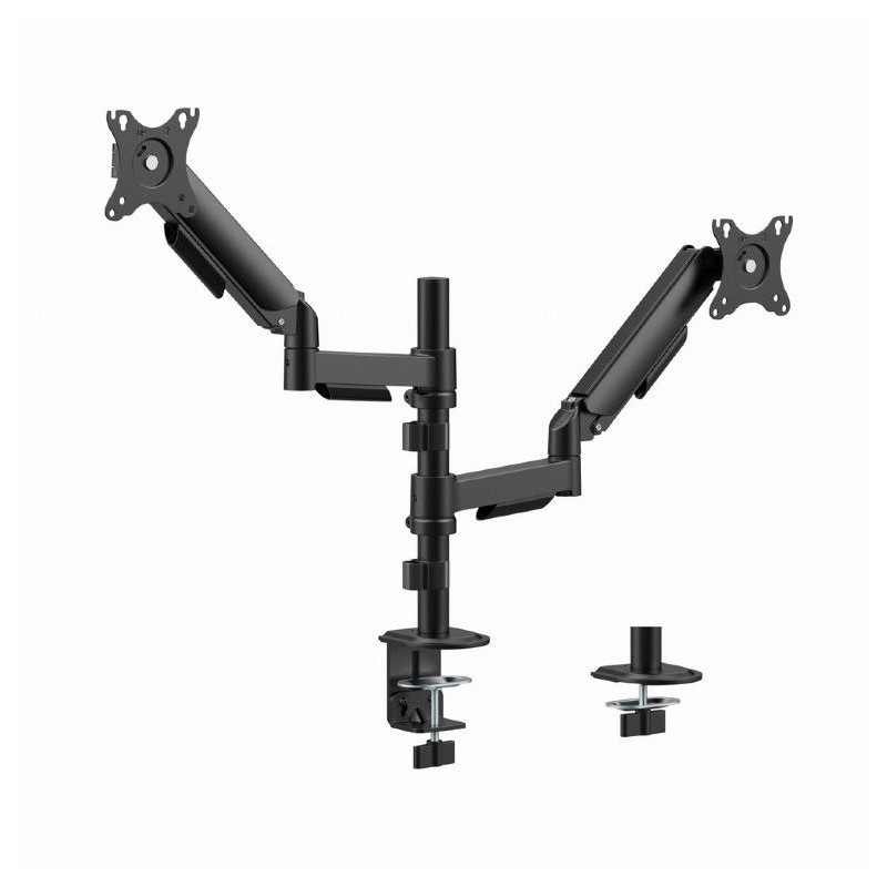Gembird MA-DA2P-02 Adjustable desk 2-display mounting arm 17”-32” Black