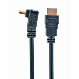 Gembird CC-HDMI490-10 HDMI High speed 90 degrees male to straight male connectors cable 19 pins gold-plated connectors 3m bulk p