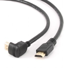 Gembird CC-HDMI490-10 HDMI High speed 90 degrees male to straight male connectors cable 19 pins gold-plated connectors 3m bulk p
