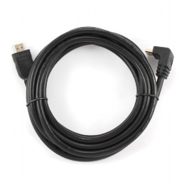 Gembird CC-HDMI490-10 HDMI High speed 90 degrees male to straight male connectors cable 19 pins gold-plated connectors 3m bulk p