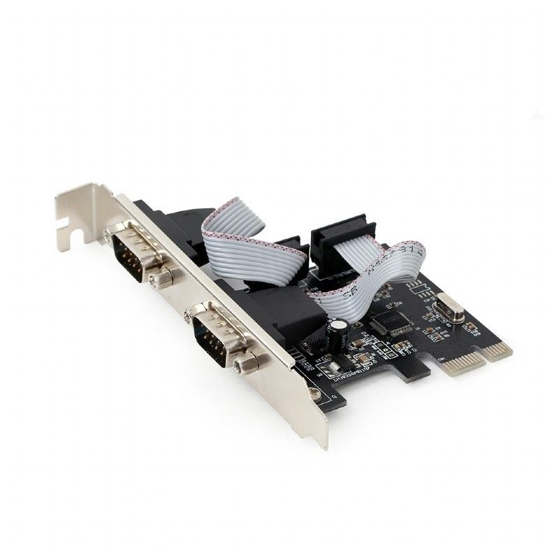 Gembird SPC-22 2 serial port PCI-Express add-on card, with extra low-profile bracket