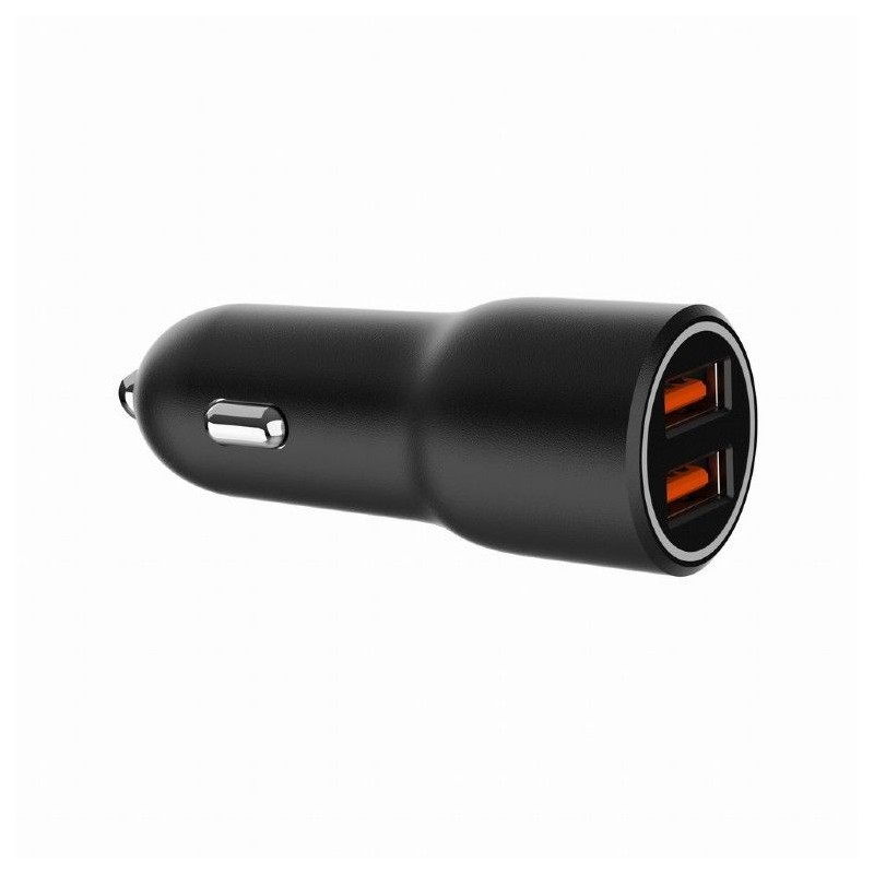 Gembird 2-port USB Car Fast Charger Black