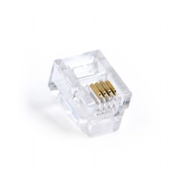 Gembird RJ11/MP-6P4C/100 Modular plug (15u") 100 pcs per polybag