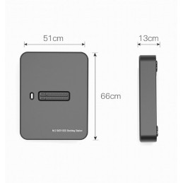 Gembird Desktop USB Type-C M.2 SATA NVME SSD Docking Station Black