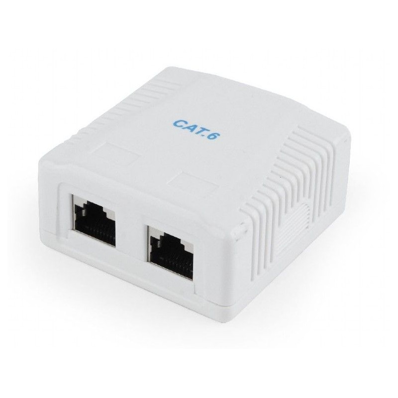 Gembird NCAC-2F6-01 CAT6 FTP 2-port surface mount box