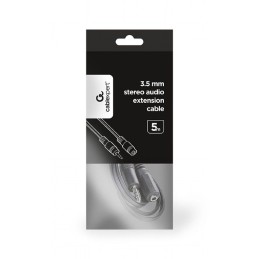Gembird CCA-421S-5M audio cable JACK 3.5mm M/JACK 3.5mm F 5m Black