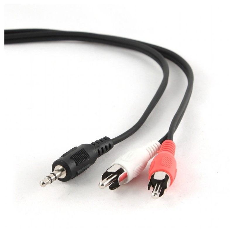 Gembird 3,5 jack/2RCA audio kábel 2,5m Black
