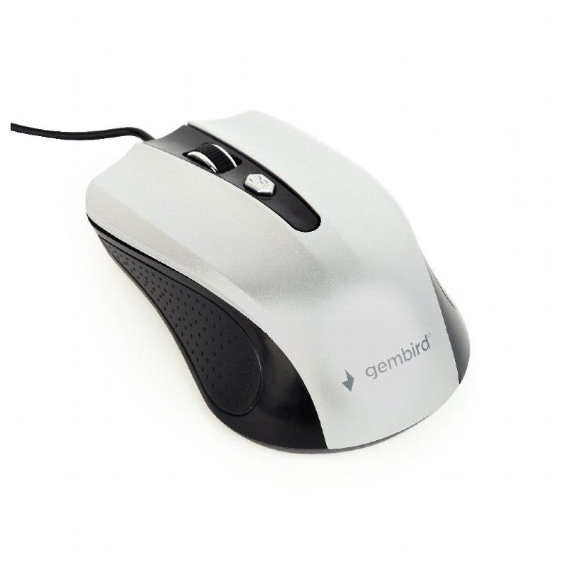 Gembird MUS-4B-01-BS Optical mouse Black/Silver