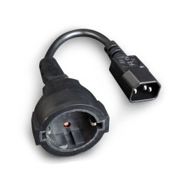 Gembird PC-SFC14M-01 Power adapter cord (C14 male to Schuko female) 0,15m Black
