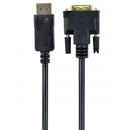 Gembird CC-DPM-DVIM-6 DisplayPort to DVI-D (Dual Link) (24+1) adapter cable 1,8m Black