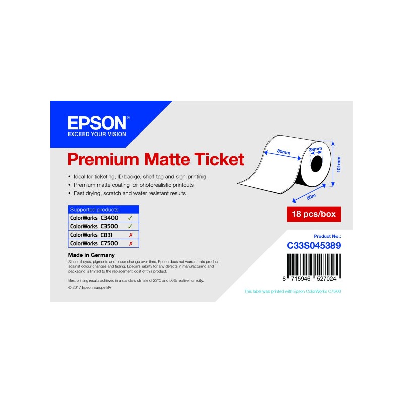 Epson S045389 eredeti címketekercs