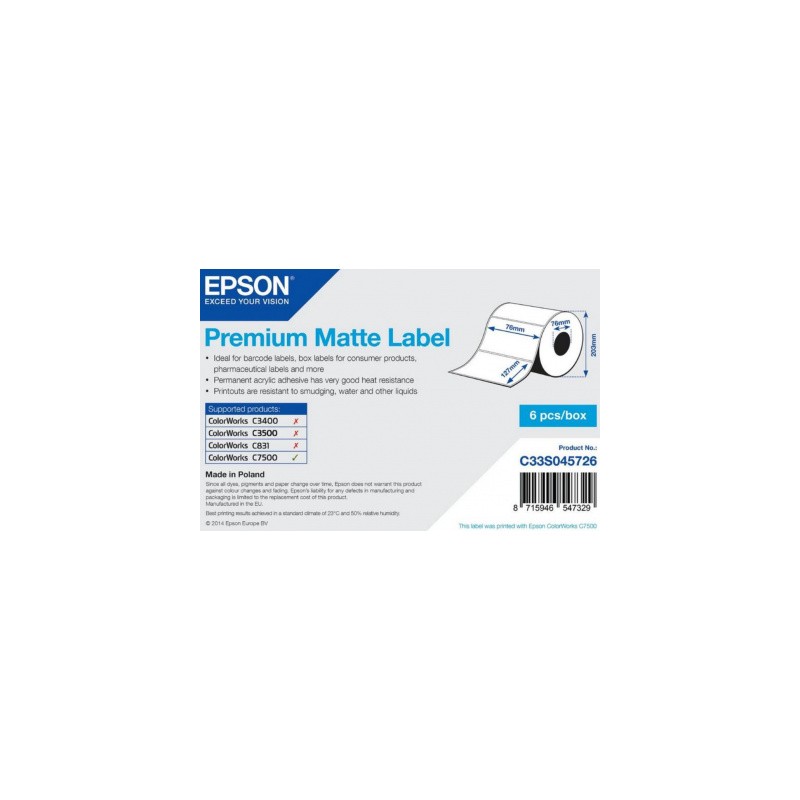 Epson S045726 eredeti címketekercs