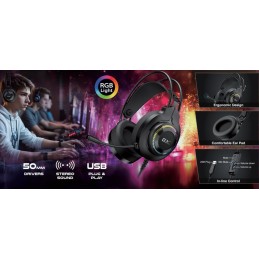 Genius HS-GX580U Gaming Headset Black
