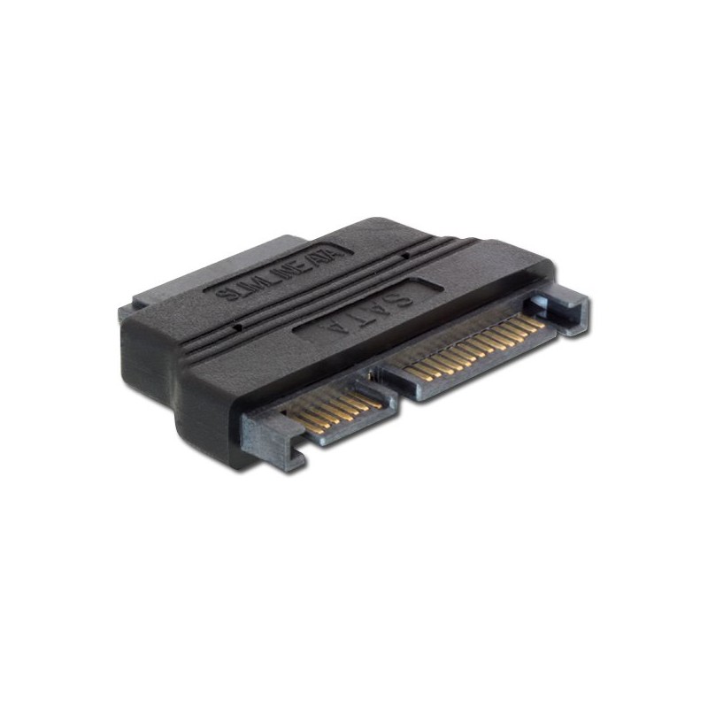 DeLock Adapter SATA 22pin male - Slim SATA female 13pin Black Bulk