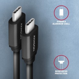 AXAGON BUCM-CM10TB Twister USB-C  USB-C Cable 0,6m Black