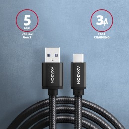 AXAGON BUCM3-AM20AB Speed USB-C  USB-A 3.2 Gen 1 Cable 2m Black