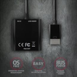 AXAGON RVH-VGAN HDMI  VGA Adapter FullHD audio