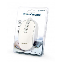 Gembird MUS-4B-06-WS Optical mouse White/Silver