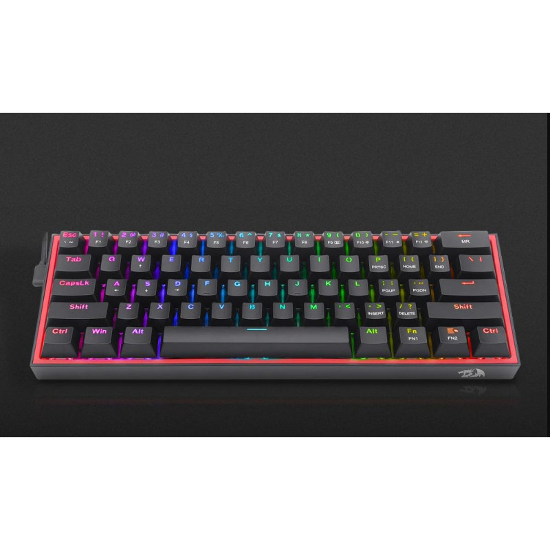Redragon Fizz Pro black, wired&2.4G&BT Mechanical Keyboard, RGB, brown switch Black HU