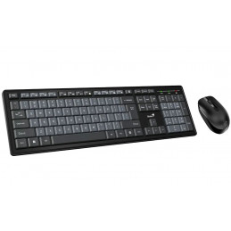 Genius Smart KM-8200 Dual Color Wireless Combo billentyűzet + egér Black/Grey HU