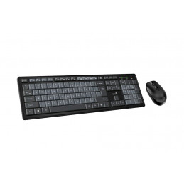 Genius Smart KM-8200 Dual Color Wireless Combo billentyűzet + egér Black/Grey HU