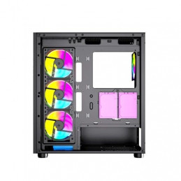 Gembird Fornax X450MAX ARGB Tempered Glass Black