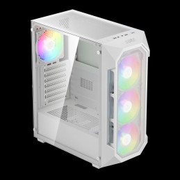 Gamdias Aura GC1 Elite WH ARGB Tempered Glass White