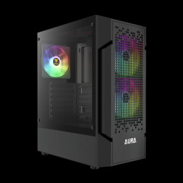Gamdias Aura GC7 ARGB Tempered Glass Black