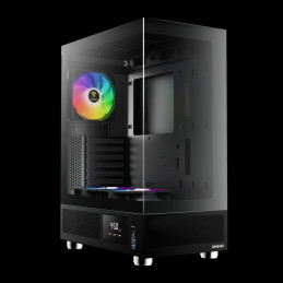 Gamdias Atlas E1 ARGB Tempered Glass Black