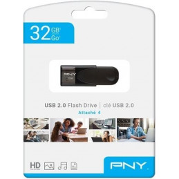 PNY 32GB Attaché 4 USB 2.0 Black