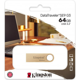 Kingston 64GB DataTraveler SE9 G3 USB3.2 Gold