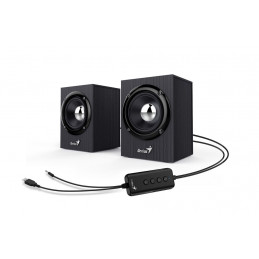 Genius SP-HF385BT Bluetooth Speaker Wood Black Gray