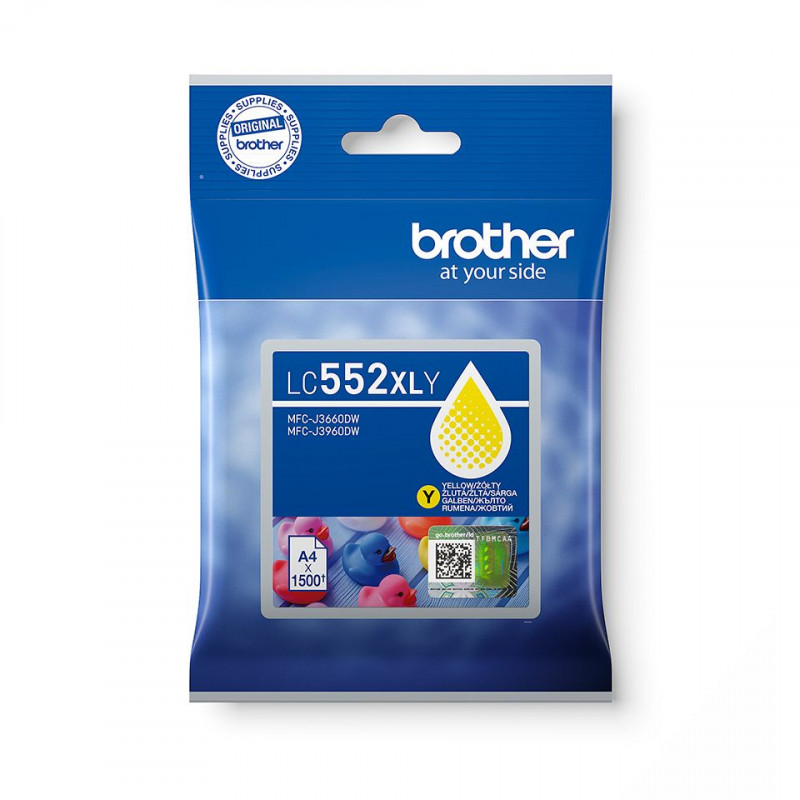 Brother LC552XLY Yellow tintapatron