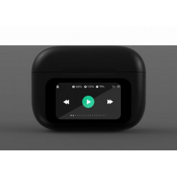 Gembird BT TWS in-ears with LCD display and Active Noise Cancelling Black