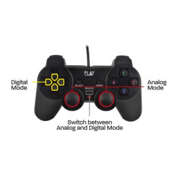 Ewent PL3330 Play USB Gamepad Black