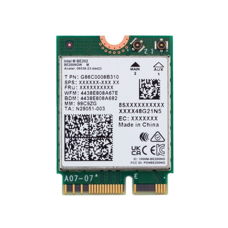 Intel Wi-Fi 7 BE202 2230 2x2 BE+BT No vPro